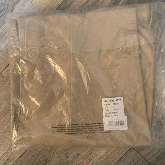 NWT LANDS' END UNIFORM MEN'S PERFECT FIT CHINO PANTS KHAKI 33 UNHEMMED & 33X30 - Picture 5 of 15